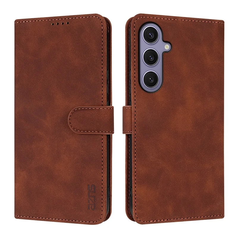 AZNS Чехол для Samsung Galaxy A57 из искусственной кожи с отделением для карт - Коричневый