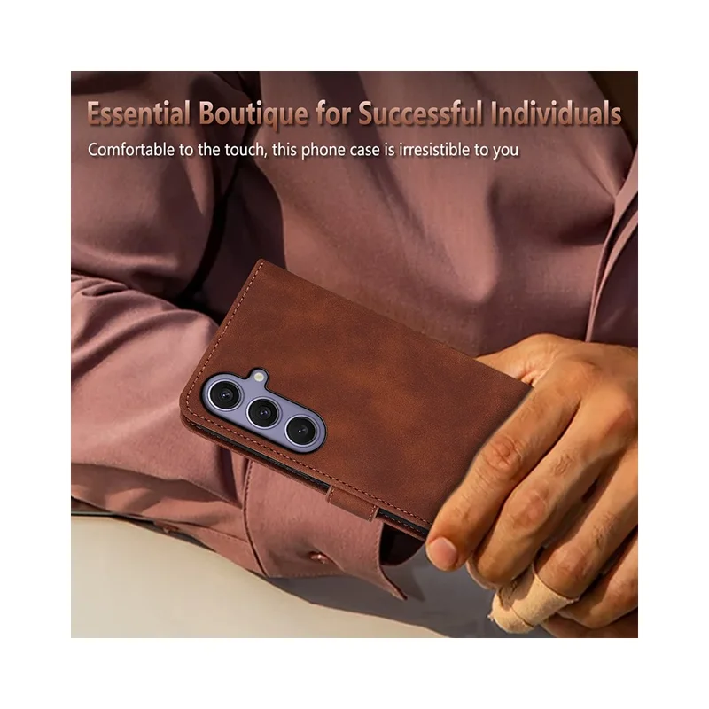 AZNS Чехол для Samsung Galaxy A57 из искусственной кожи с отделением для карт - Коричневый