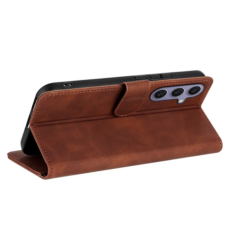 AZNS Чехол для Samsung Galaxy A57 из искусственной кожи с отделением для карт - Коричневый