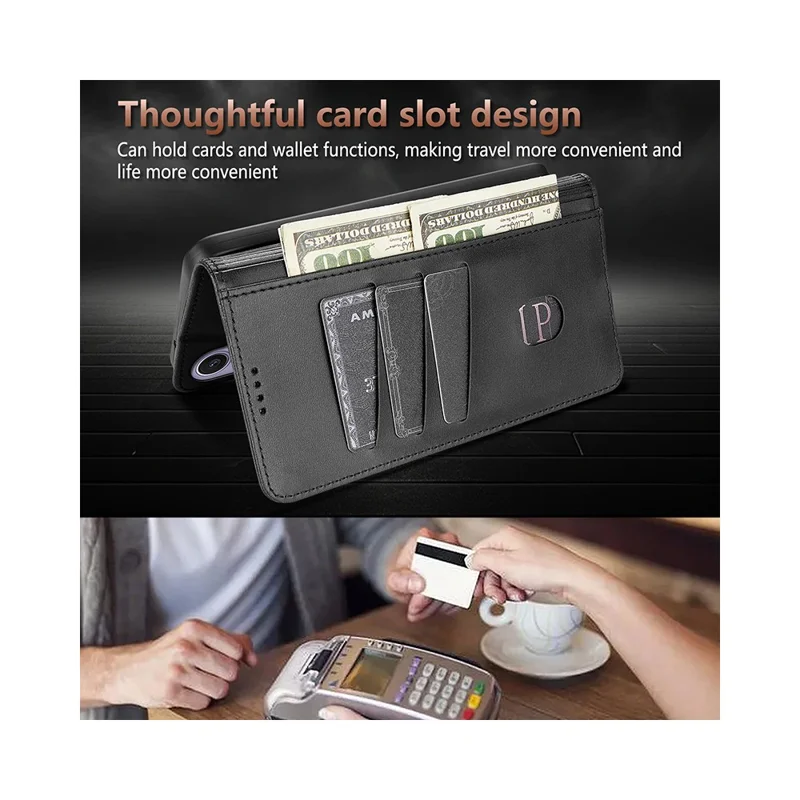 AZNS Чехол для Samsung Galaxy A57 из искусственной кожи с отделением для карт - Коричневый