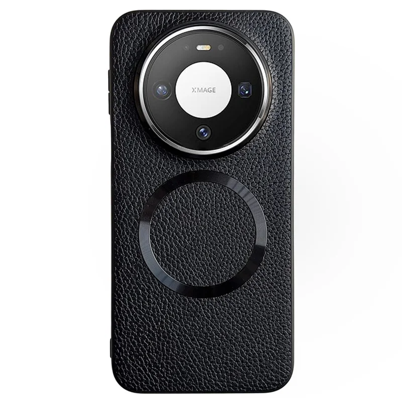 Etui magnetyczne do Huawei Mate 80, faktura krokodylowa, skóra PU + pokrywa tylna z TPU - Czarny