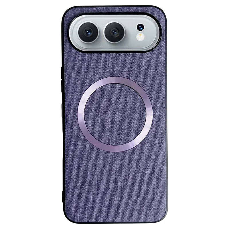 For Honor 500 5G Magnetic Case Drop-Proof TPU + Cloth Back Phone Cover - Purple