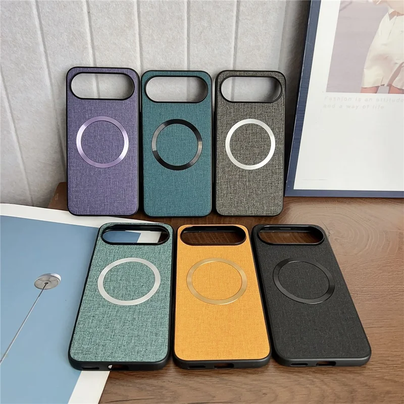 For Honor 500 5G Magnetic Case Drop-Proof TPU + Cloth Back Phone Cover - Purple