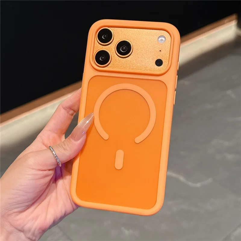 Custodia per iPhone 17 Pro Compatibile con MagSafe Cover Posteriore in TPU PC con Finitura Soft-Touch da 2,0 mm - Arancione