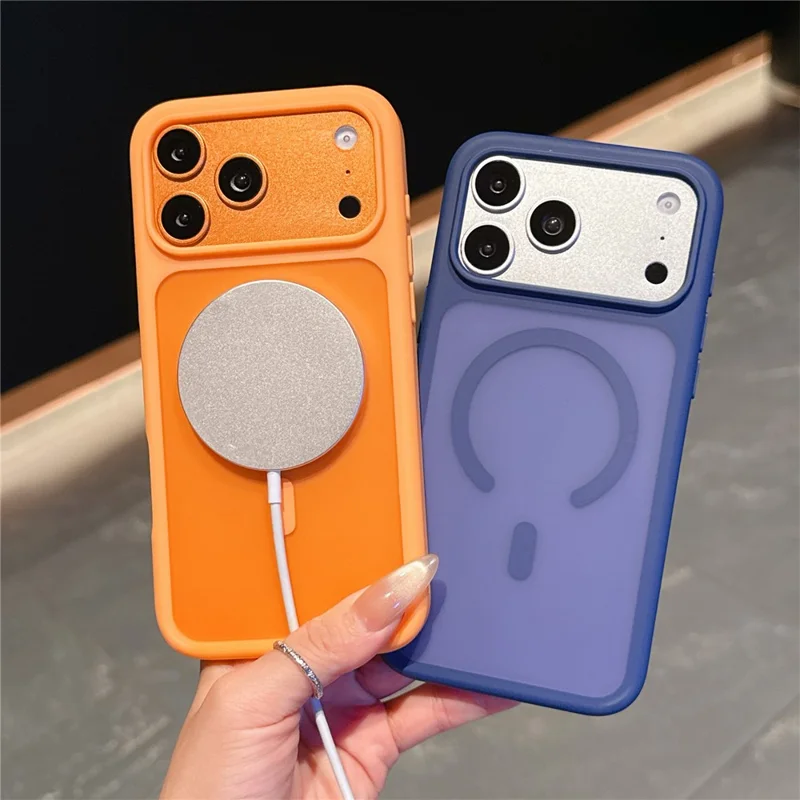 Custodia per iPhone 17 Pro Compatibile con MagSafe Cover Posteriore in TPU PC con Finitura Soft-Touch da 2,0 mm - Arancione