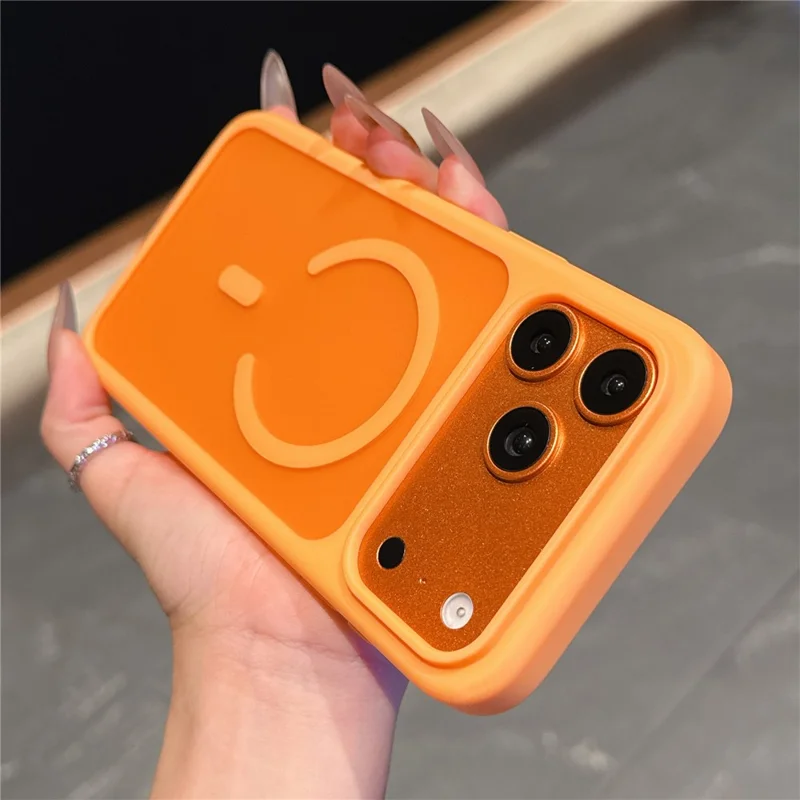 Capa para iPhone 17 Pro Max Compatível com MagSafe, Capa Traseira em TPU e PC com Toque Suave de 2,0 mm - Laranja