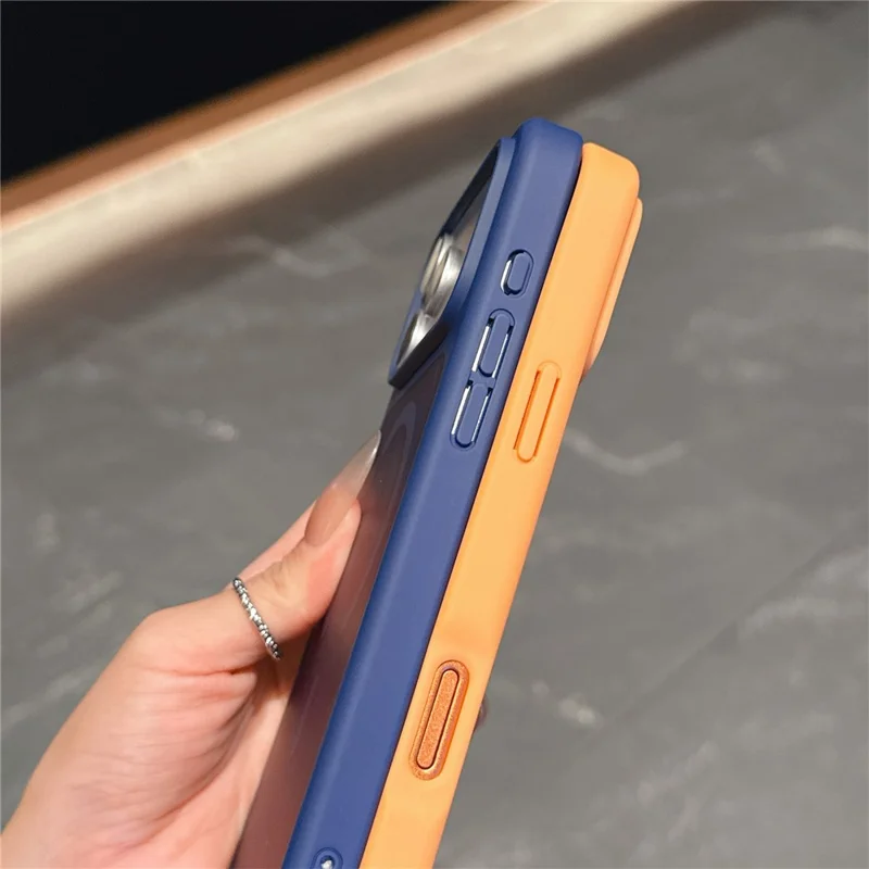 Capa para iPhone 17 Pro Max Compatível com MagSafe, Capa Traseira em TPU e PC com Toque Suave de 2,0 mm - Laranja