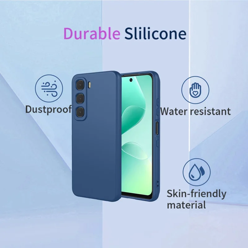 For Infinix Hot 60 5G / Hot 60i 4G Case Liquid Silicone Feel Soft TPU Protective Phone Cover - Blå