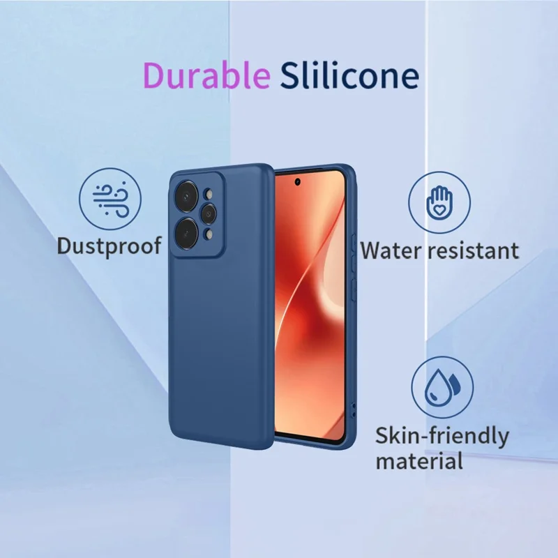 Coque pour Realme 15 5G, effet silicone liquide, housse de protection souple en TPU - Rose