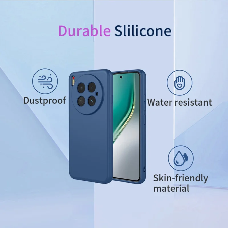 Für TECNO Camon 40 Premier 5G Hülle, flüssiges Silikon-Gefühl, weiche TPU-Schutzhülle – Blau