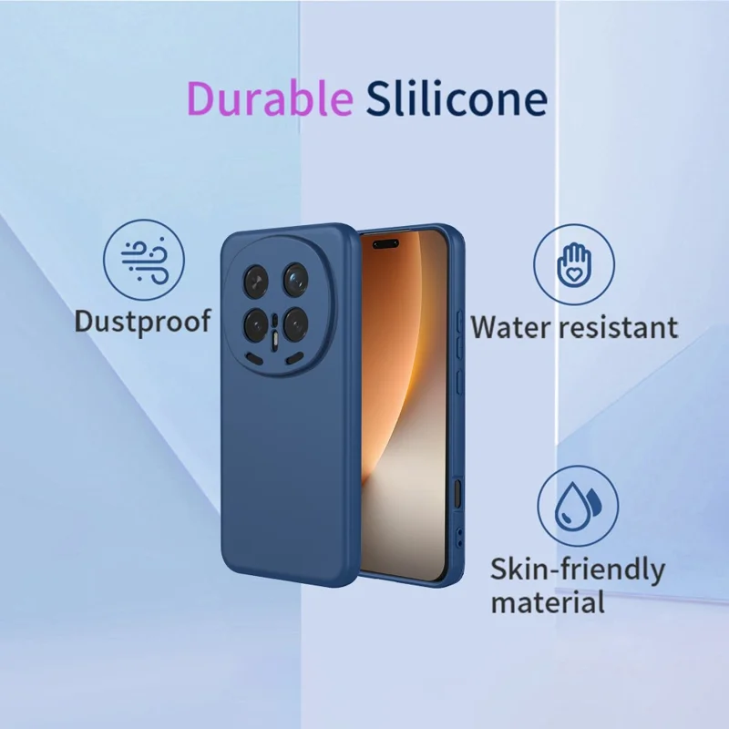 Чехол для Honor Magic8 Pro 5G, с ощущением жидкого силикона, мягкий чехол из ТПУ, защитный чехол для телефона - синий