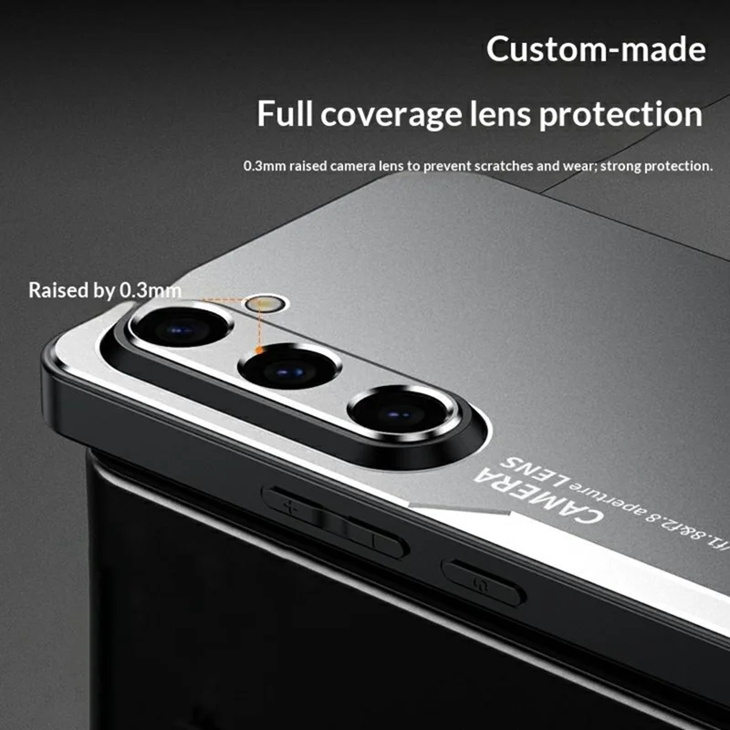 Coque pour Samsung Galaxy A37 en alliage d'aluminium, TPU, PC - Or