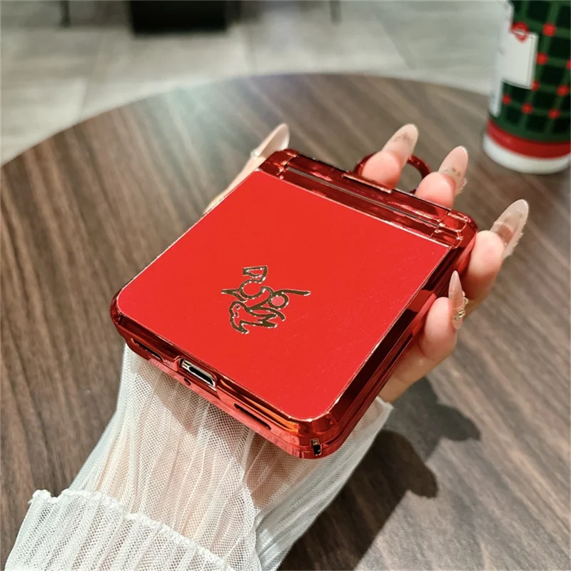 حالة لهواوي P50 جيب حالة هاتف أنماط الحصان للسنة الجديدة مع حامل خاتم وغشاء شاشة خلفي من الزجاج المقوى