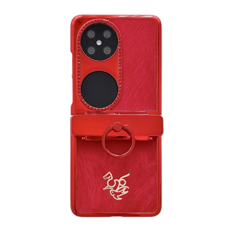 حالة لهواوي جيب 2 حالة سنة جديدة خيمة نمط الحصان غطاء الهاتف البولي كربونات مع حامل الخاتم وفيلم الشاشة الخلفي الزجاج المقسى