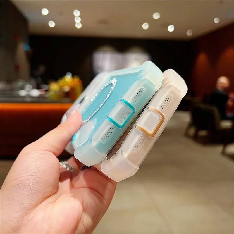 Coque magnétique pour iPhone 17 Pro Max, coque transparente noire en TPU et acrylique avec poudre scintillante, résistante aux chutes, avec verre trempé compatible MagSafe