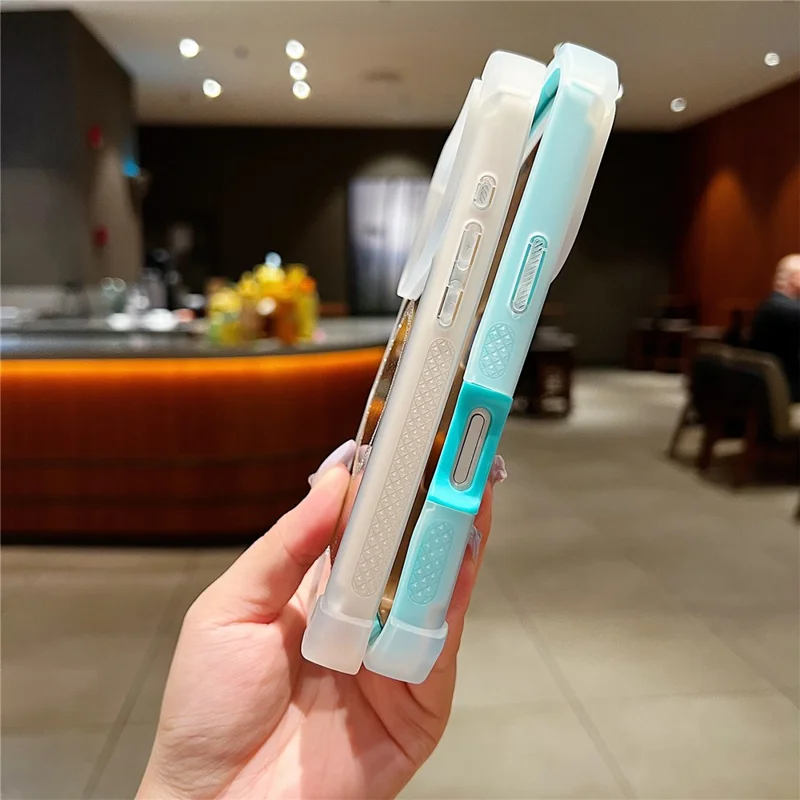 Coque magnétique pour iPhone 17 Pro Max, coque transparente noire en TPU et acrylique avec poudre scintillante, résistante aux chutes, avec verre trempé compatible MagSafe