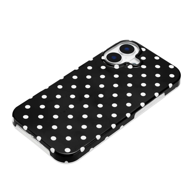 For iPhone 17 Case Dot Design IMD TPU Phone Back Cover - Black