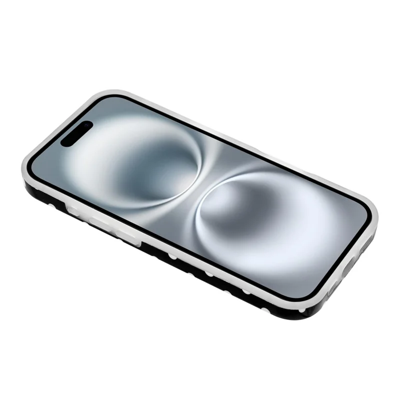 For iPhone 17 Case Dot Design IMD TPU Phone Back Cover - Black