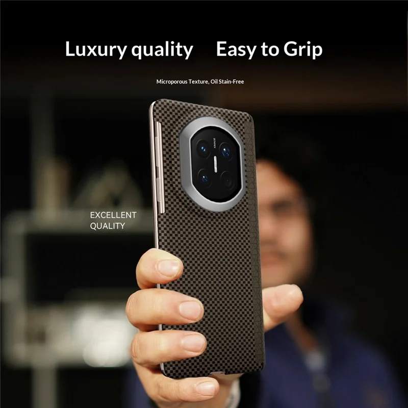 GKK Étui pour Huawei Mate X7, double axe, Kevlar, PC, ultra fin, housse magnétique de protection - Or