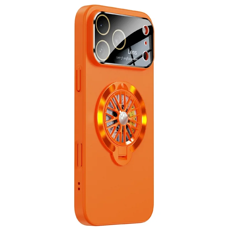 For iPhone 17 Pro Case Compatible with MagSafe Hard PC Kickstand Phone Cover - Orange