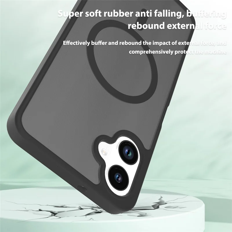 Kauf in Großmengen für Samsung Galaxy A06 5G Magnetische Hülle Hautgefühl TPU PC Handyrückseite Kompatibel mit MagSafe - Schwarz