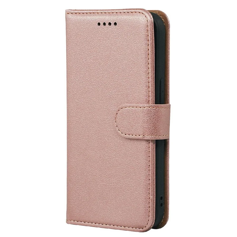For Motorola Edge 60 Neo 5G / Edge 50 Neo 5G / Moto S50 5G / ThinkPhone 25 5G Case RFID Blocking Wallet Litchi Texture Leather Phone Cover Magnetic Clasp - Rose Gold