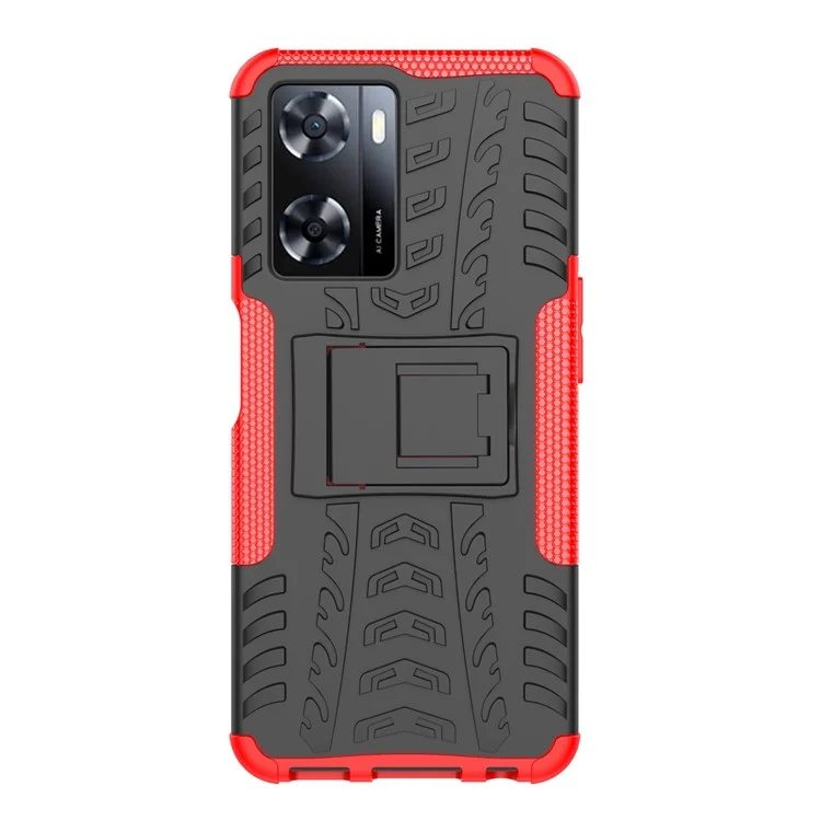Per Oppo A57 4G Piene Piene Design Pc+coperchio Protettivo Per Cavendario Per Drop-a Prova di Dropu. - Rosso