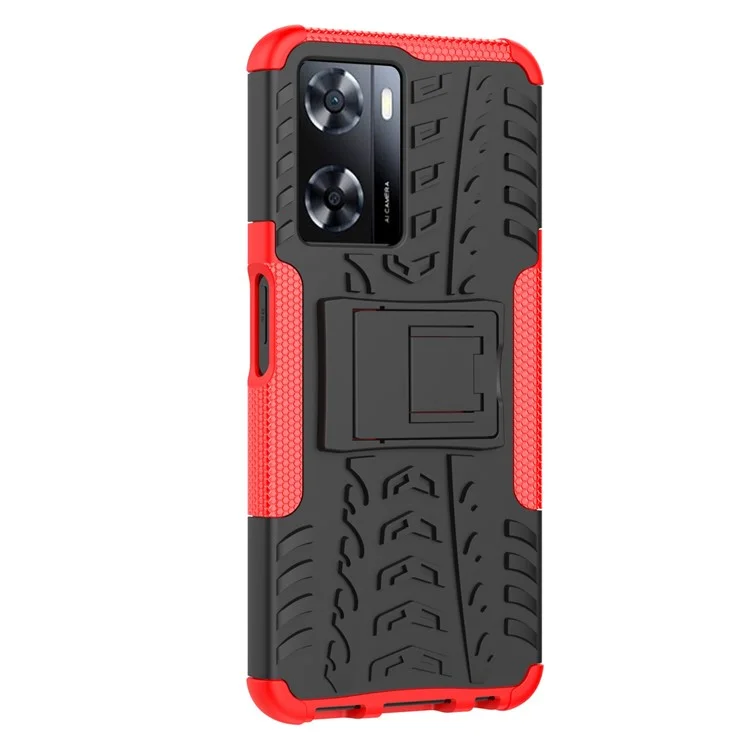 Per Oppo A57 4G Piene Piene Design Pc+coperchio Protettivo Per Cavendario Per Drop-a Prova di Dropu. - Rosso
