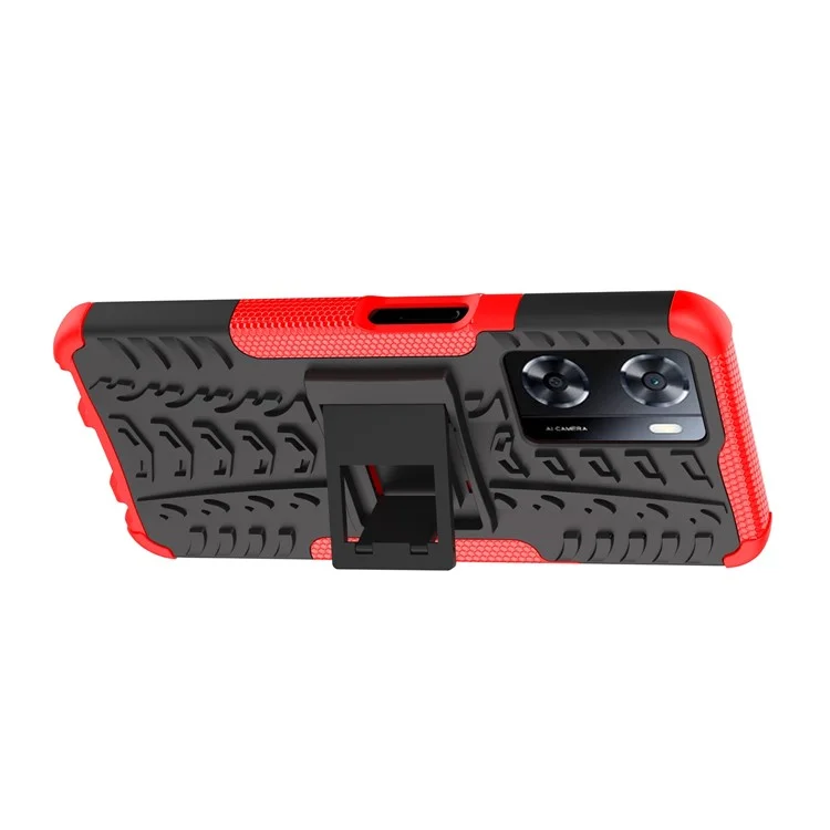 Per Oppo A57 4G Piene Piene Design Pc+coperchio Protettivo Per Cavendario Per Drop-a Prova di Dropu. - Rosso