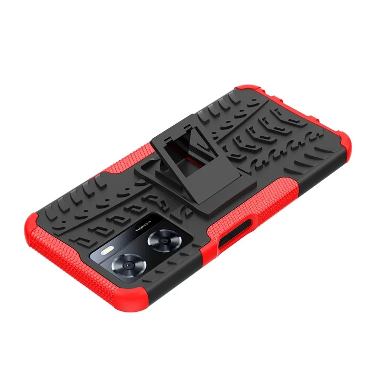 Per Oppo A57 4G Piene Piene Design Pc+coperchio Protettivo Per Cavendario Per Drop-a Prova di Dropu. - Rosso