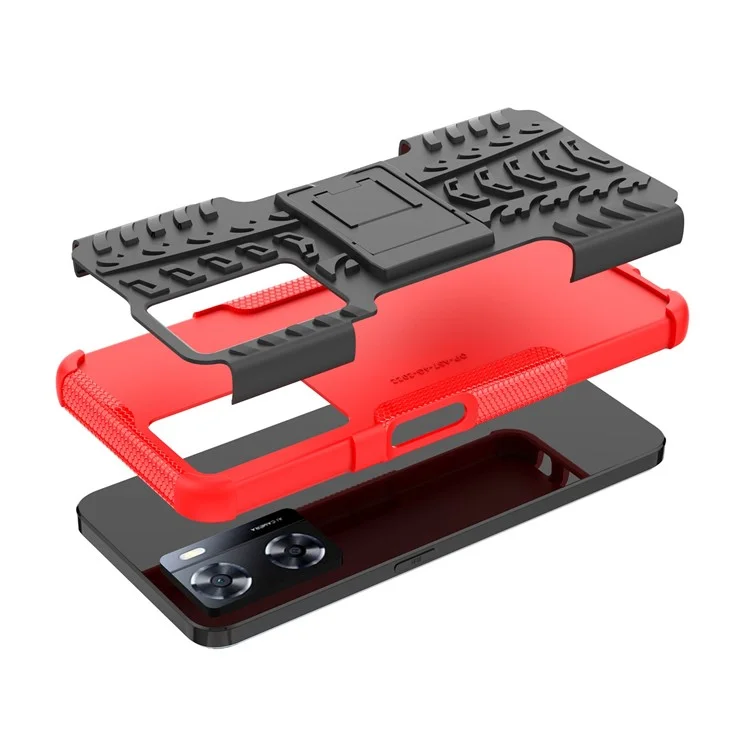 Per Oppo A57 4G Piene Piene Design Pc+coperchio Protettivo Per Cavendario Per Drop-a Prova di Dropu. - Rosso