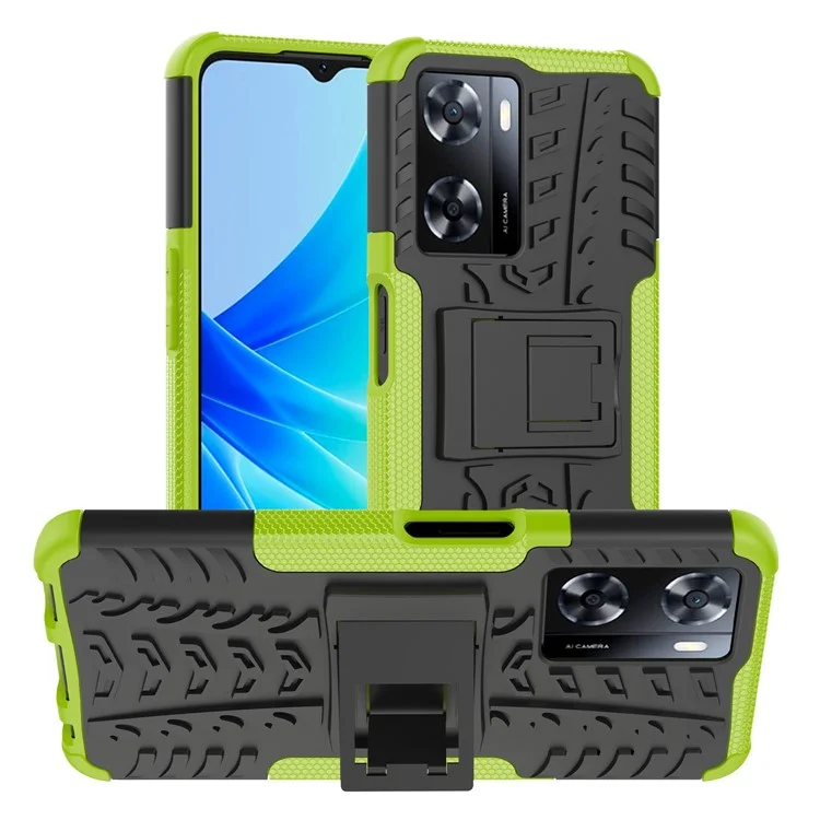 Per Oppo A57 4G Piene Piene Design Pc+coperchio Protettivo Per Cavendario Per Drop-a Prova di Dropu. - Verde