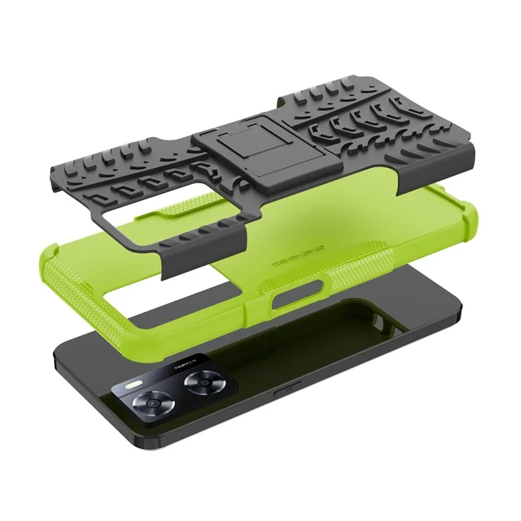 Per Oppo A57 4G Piene Piene Design Pc+coperchio Protettivo Per Cavendario Per Drop-a Prova di Dropu. - Verde
