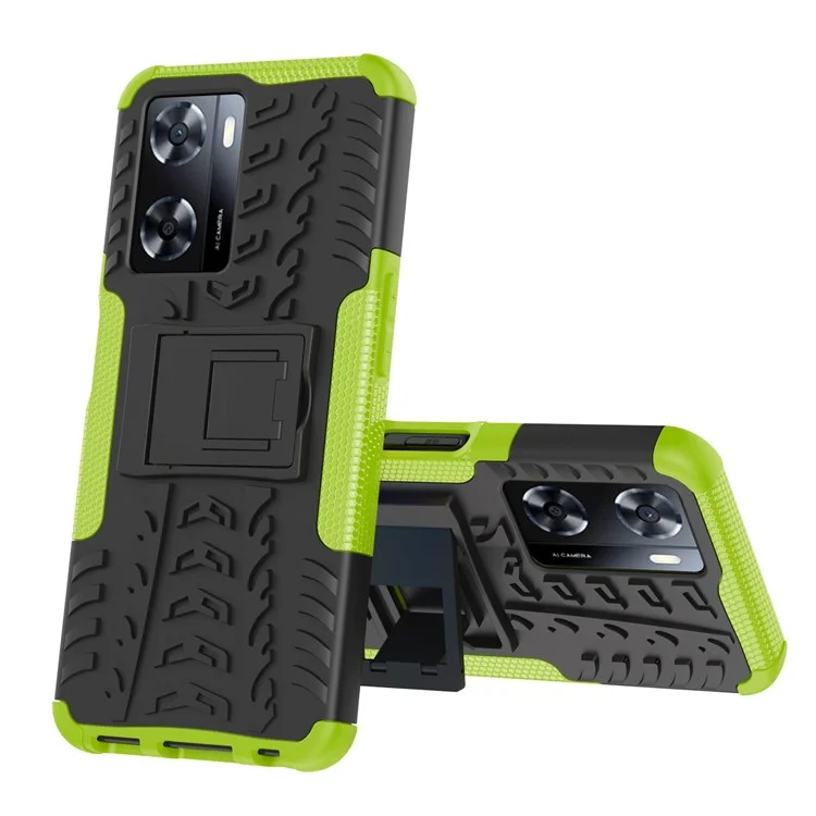 Per Oppo A57 4G Piene Piene Design Pc+coperchio Protettivo Per Cavendario Per Drop-a Prova di Dropu. - Verde