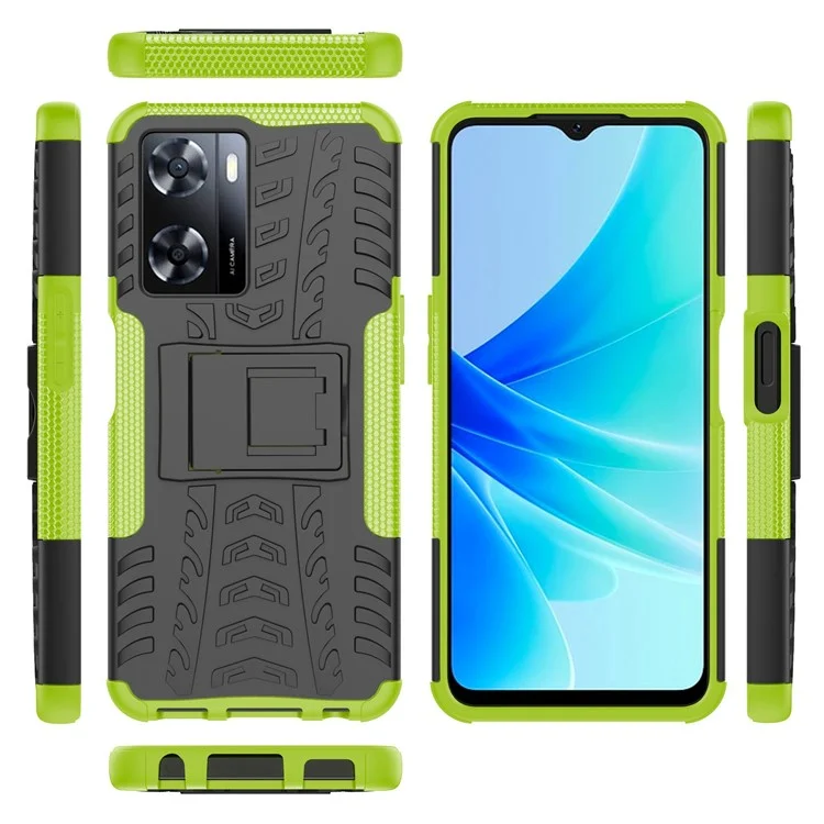 Per Oppo A57 4G Piene Piene Design Pc+coperchio Protettivo Per Cavendario Per Drop-a Prova di Dropu. - Verde