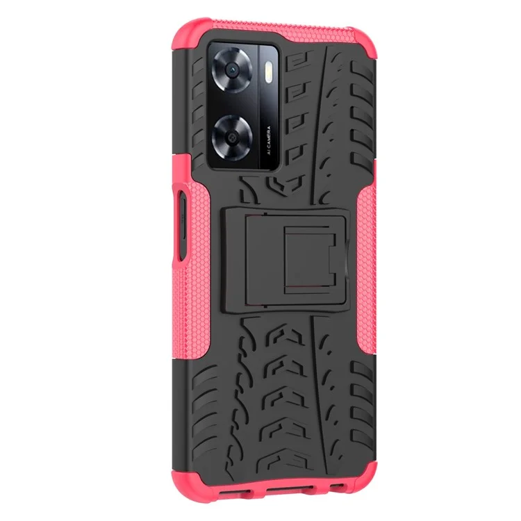 Для Oppo A57 4G Дизайн Шаблона Шин PC+TPU Phone Back Case-защитный Защитный Чехол - Роза