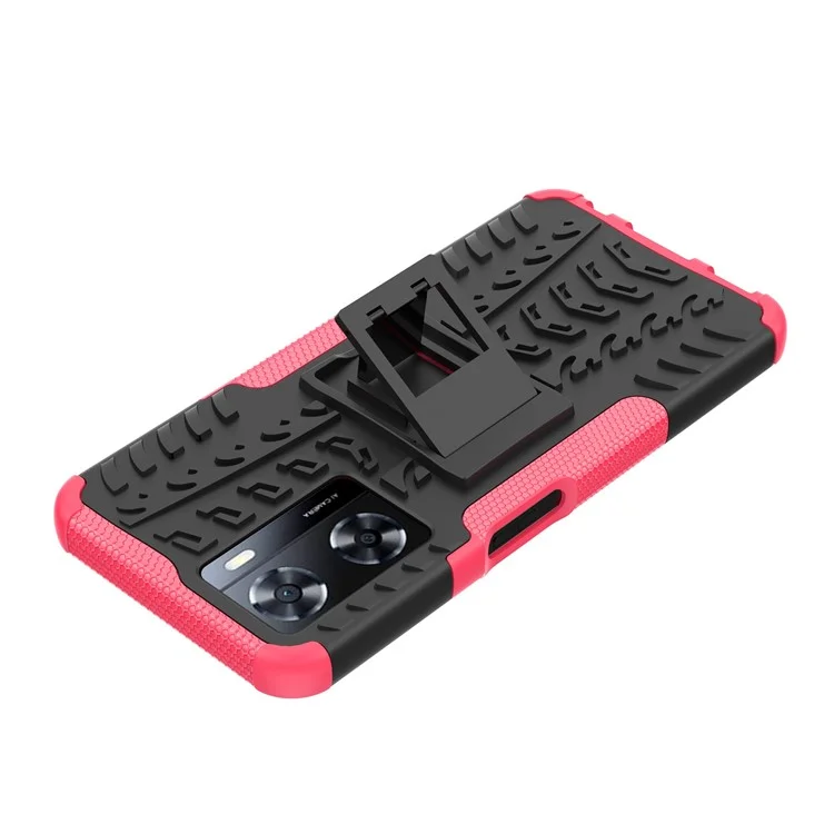 Для Oppo A57 4G Дизайн Шаблона Шин PC+TPU Phone Back Case-защитный Защитный Чехол - Роза