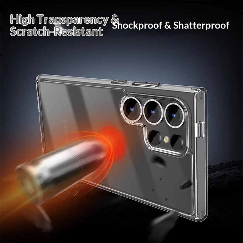 X-LEVEL Чехол для Samsung Galaxy S26 Ultra, прозрачный ударопрочный чехол из поликарбоната и ТПУ