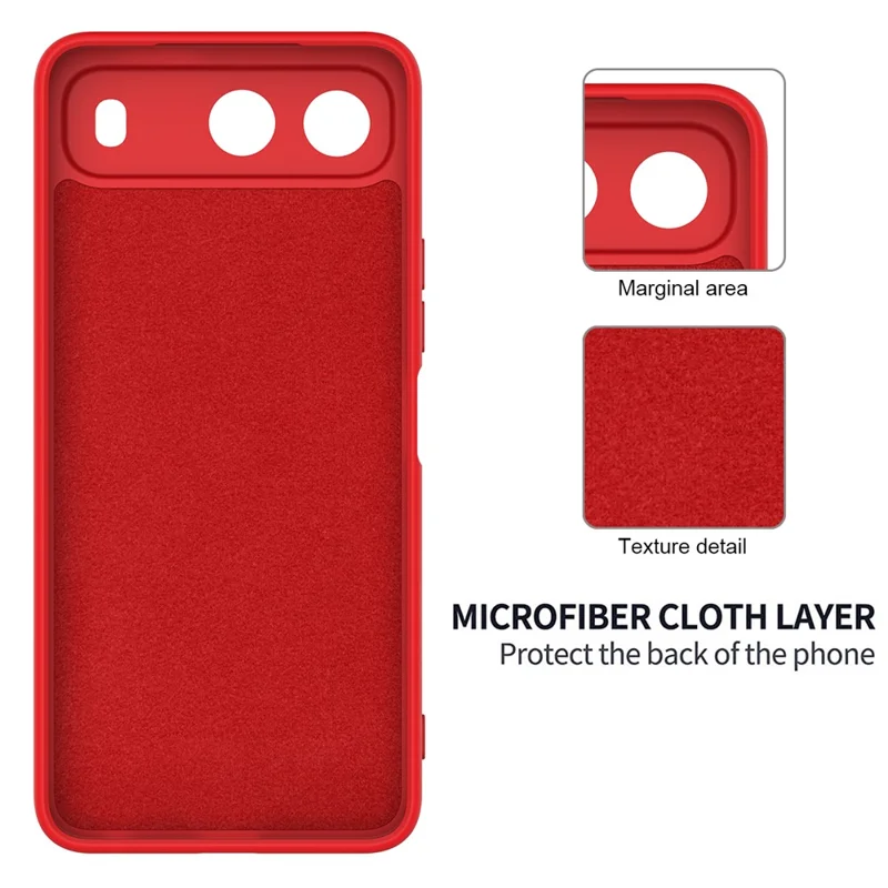 For TECNO Spark 40 5G Liquid Silicone Case Phone Back Cover with Hand Strap - Red