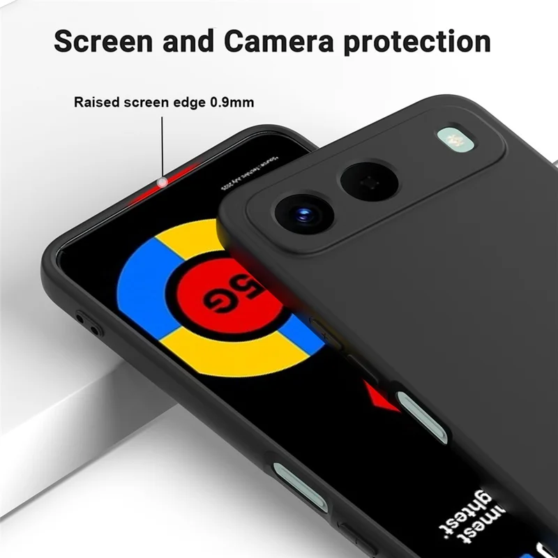 Coque en silicone liquide pour TECNO Spark 40 5G avec dragonne - Noir