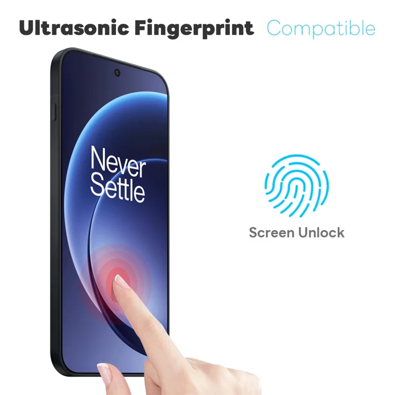 NORTHJO Etui na OnePlus 15 5G, przezroczysta miękka obudowa TPU z hartowanym szkłem ochronnym do ekranu (obsługą odblokowania czytnikiem linii papilarnych)