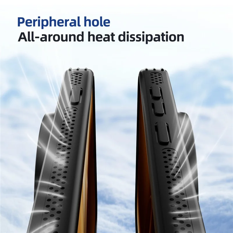 ABEEL For vivo X300 Pro 5G Magnetic Case TPU PC Cooling Matte Phone Back Cover with Lens Film - Black