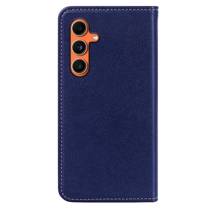 For Samsung Galaxy A27 Case Wallet RFID Blocking Leather Phone Cover Strong Magnetic Closure - Blue