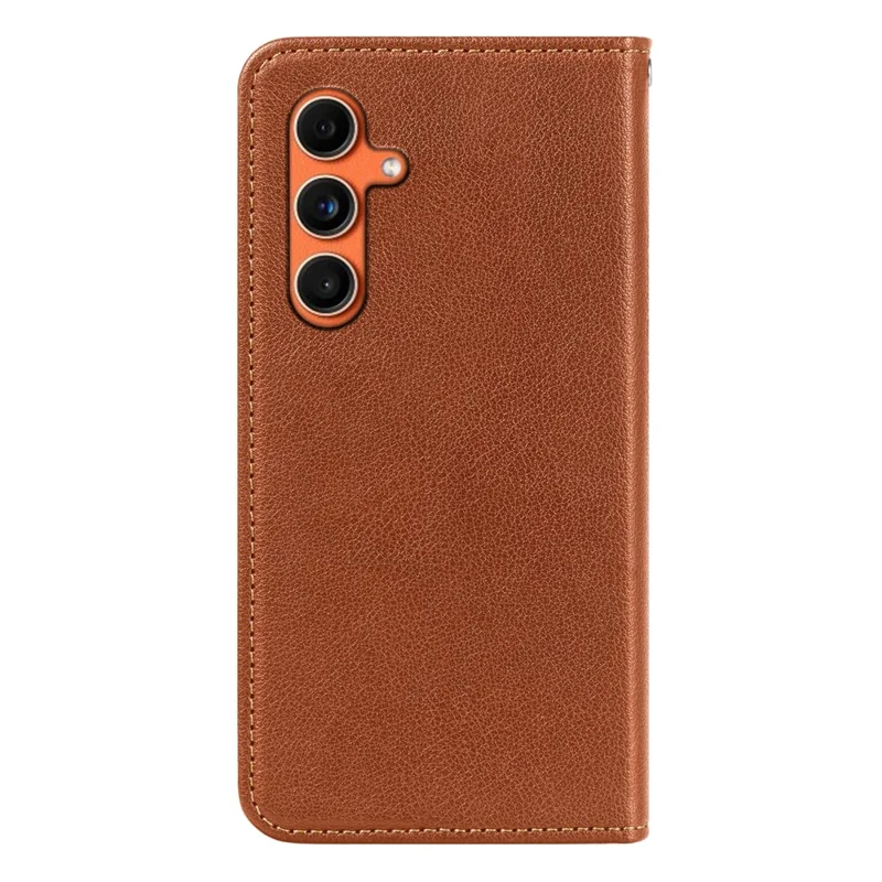 For Samsung Galaxy A57 5G Case Wallet RFID Blocking Leather Phone Cover Strong Magnetic Closure - Brown