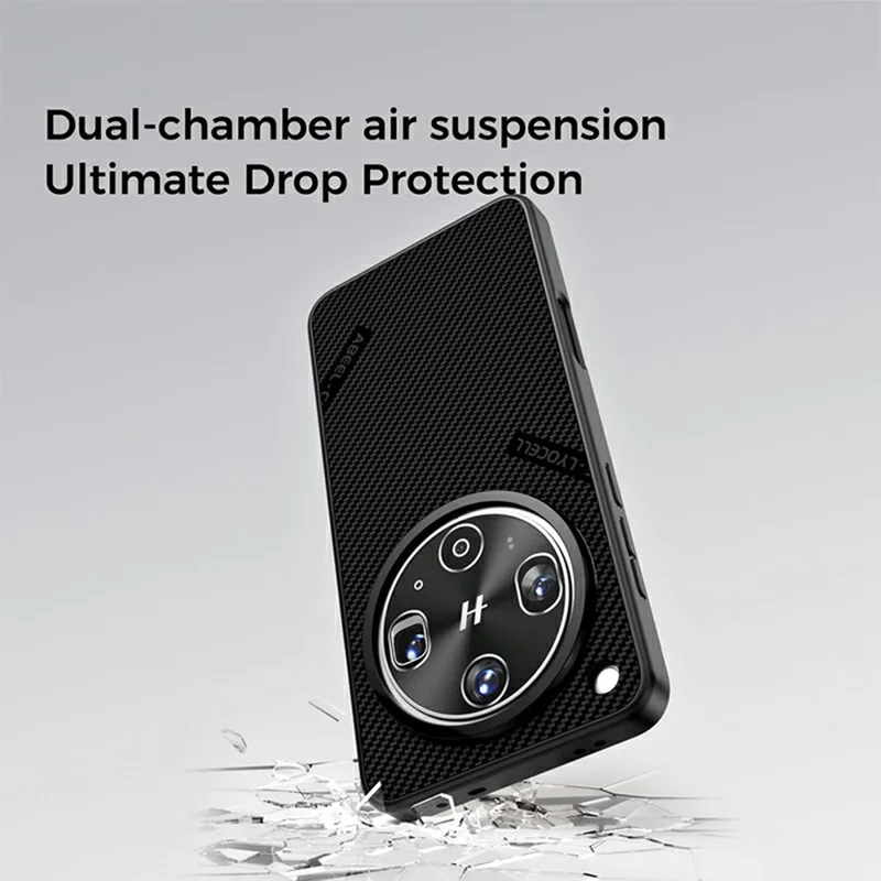 ABEEL Seria CF-Lyocell Dla Oppo Find X8 5G Obudowa Magnetyczna Pokrowiec Na Telefon Z Mikrofibry + PC + E-TPU - Nr 1