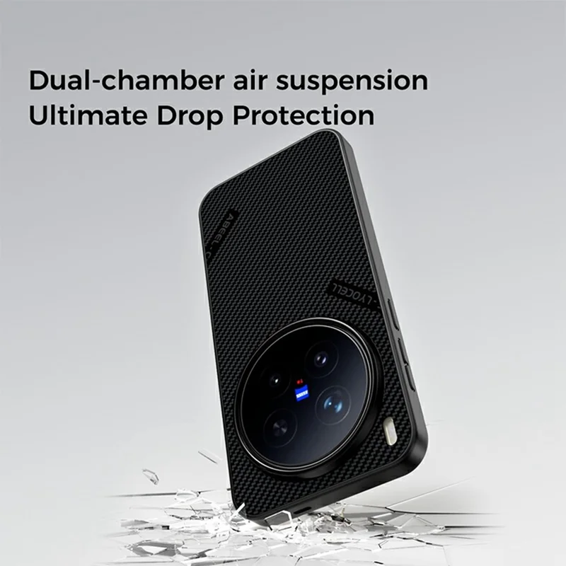 ABEEL CF-Lyocell Series For vivo X300 Pro 5G Magnetic Case Microfiber + PC + E-TPU Phone Cover - No.1