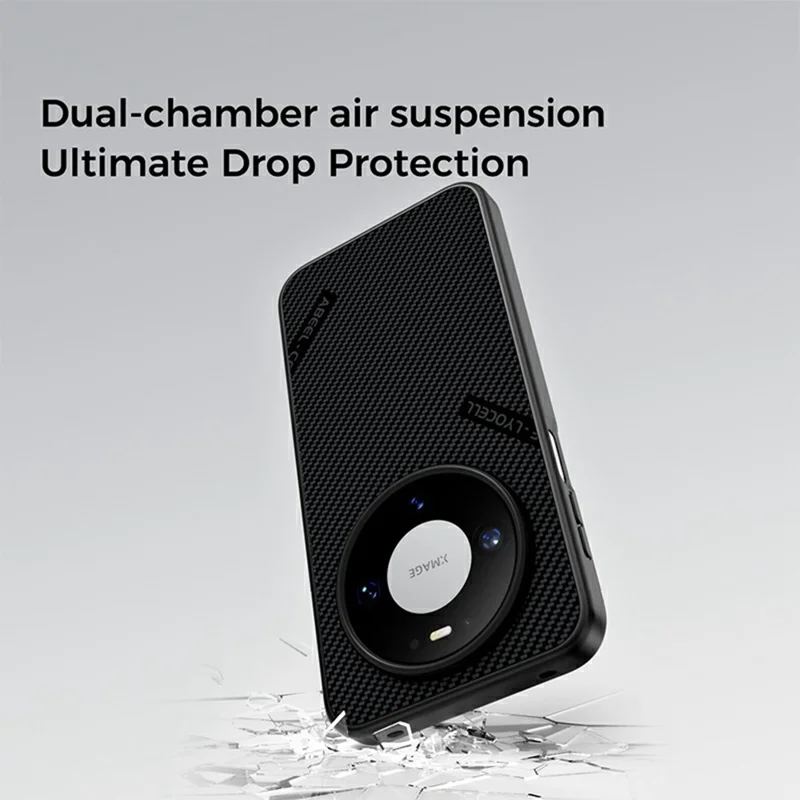 ABEEL CF-Lyocell Series For Huawei Mate 80 Magnetic Case Microfiber + PC + E-TPU Phone Cover - No.1