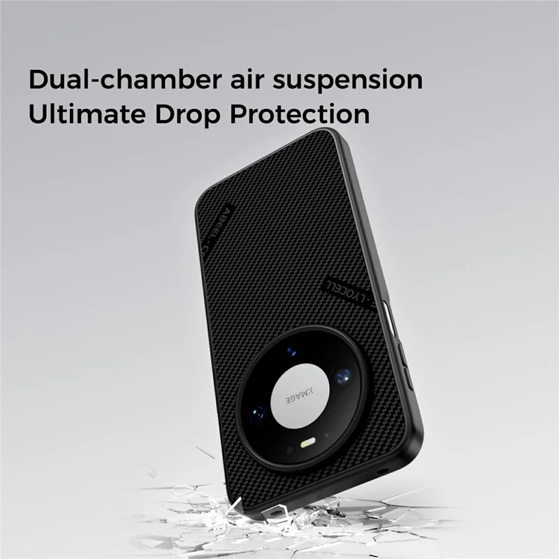 ABEEL CF-Lyocell Series Para Huawei Mate 80 Pro Funda Magnética Microfibra + PC + E-TPU - No.1