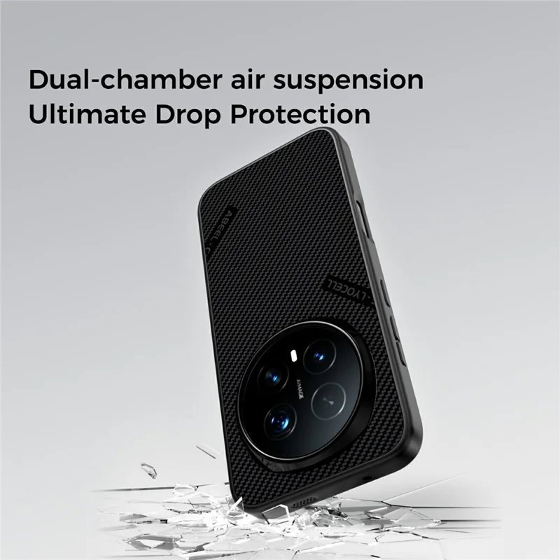 ABEEL CF-Lyocell Series For Honor Magic8 5G Magnetic Case Microfiber + PC + E-TPU Phone Cover - No.1