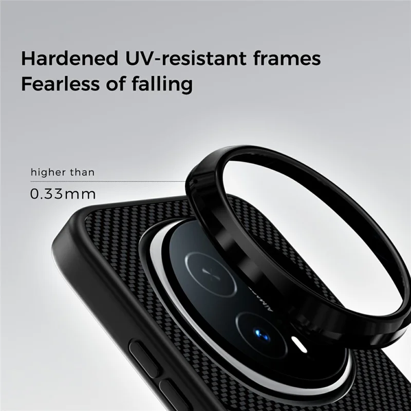 ABEEL CF-Lyocell Series For Honor Magic8 Pro 5G Magnetic Case Microfiber + PC + E-TPU Phone Cover - No.1